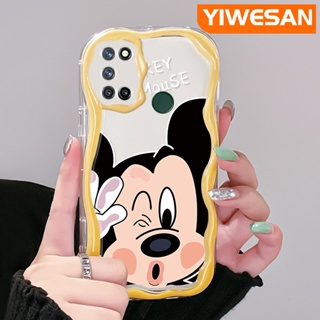 เคสโทรศัพท์มือถือ ซิลิโคนนุ่ม ใส ลายการ์ตูนมิกกี้เมาส์ สีครีม สําหรับ Realme 7 Pro 7i C17 Narzo 20 Pro