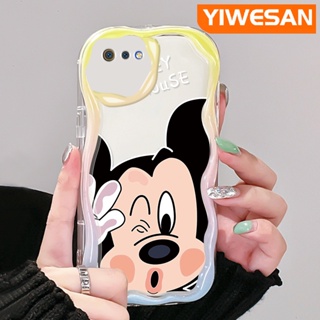 เคสโทรศัพท์มือถือ ซิลิโคนนิ่ม แบบใส ลายการ์ตูนมิกกี้เมาส์ สีครีม สําหรับ Realme C2 C2S OPPO A1K