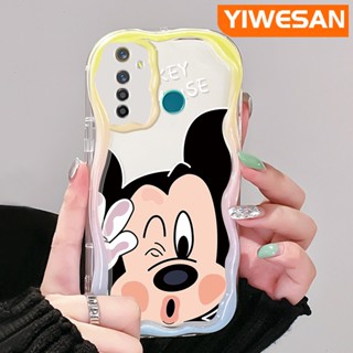 เคสโทรศัพท์มือถือ ซิลิโคนนุ่ม ใส ลายการ์ตูนมิกกี้เมาส์ สีครีม แฟชั่น สําหรับ Realme 5 5i 5s 5 Pro 6i Narzo 20A Q