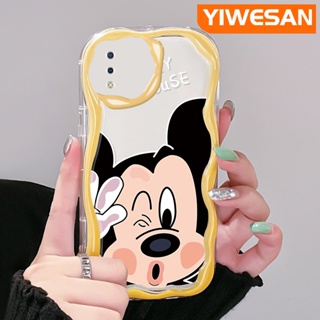 เคสโทรศัพท์มือถือ ซิลิโคนนุ่ม ใส ลายการ์ตูนมิกกี้เมาส์ สีครีม สําหรับ VIVO Y93 Y93s Y91 Y91i Y95