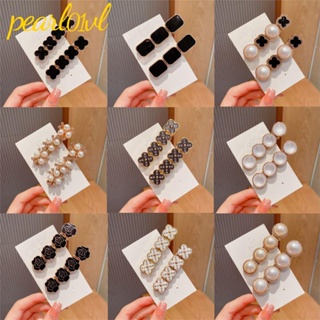 Pearl01 กิ๊บติดผม ลายดอกไม้ ประดับมุก พลอยเทียม สไตล์เกาหลี สําหรับเจ้าสาว