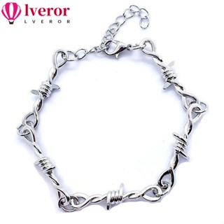 Lveror สร้อยคอโชคเกอร์ สร้อยข้อมือ สไตล์ฮิปฮอป โกธิค