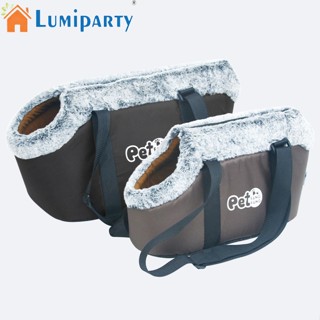 Lumiparty กระเป๋าใส่สัตว์เลี้ยง แบบพกพา พับได้ ระบายอากาศ ป้องกันการลื่นไถล สุนัข แมว กระเป๋าเดินทางกลางแจ้ง สลิง พร้อมแผ่นถอดออกได้