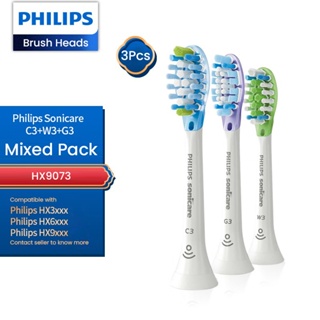 Philips หัวแปรงทําความสะอาดฟัน แบบเปลี่ยน สําหรับ Philips HX3 6 9 Series Dupont 3 ชิ้น