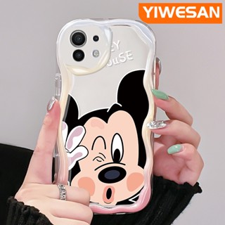 เคสโทรศัพท์มือถือ ซิลิโคนนุ่ม ใส ลายการ์ตูนมิกกี้เมาส์ สีครีม แฟชั่น สําหรับ Xiaomi 12T Pro 11 Lite 5G NE 12 Lite