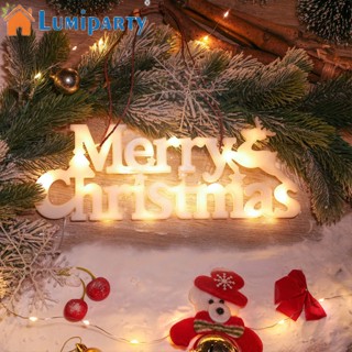 Lumiparty โคมไฟ Led รูปตัวอักษร Merry Christmas สําหรับแขวนตกแต่งผนัง ประตู หน้าต่าง เทศกาลคริสต์มาส ปีใหม่