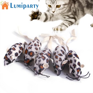 Lumiparty ตุ๊กตาหนูเสือดาวกัด ของเล่นเคี้ยว อุปกรณ์เสริม สําหรับสัตว์เลี้ยง แมว (สุ่มสี)