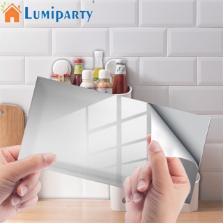 Lumiparty 12 ชิ้น สติกเกอร์กระเบื้อง กันน้ํา กันน้ํามัน ตัดได้ มีกาวในตัว สติกเกอร์ติดผนัง ห้องครัว ฟิล์มติดผนังด้านหลัง