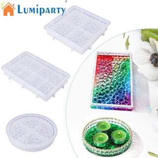 Lumiparty ถาดแม่พิมพ์ซิลิโคน ทรงสี่เหลี่ยมผืนผ้า ประดับเพชร กันน้ํา สําหรับผู้เริ่มต้น 3 ชิ้น