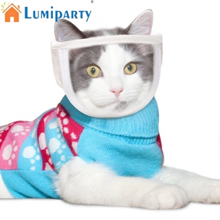 Lumiparty ตะกร้อครอบปากสัตว์เลี้ยง แบบใส ระบายอากาศ ป้องกันการกัด น้ําหนักเบา สําหรับดูแลแมว