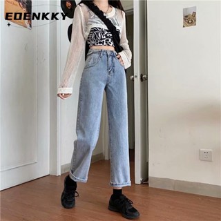 EOENKKY  กางเกงขายาว กางเกงยีสน์ผู้หญิง ทรงหลวม ๆ ตรง Retro Hip Hop Pants 2023 NEW Style  สไตล์เกาหลี พิเศษ fashion Beautiful A97L82Z 36Z230909