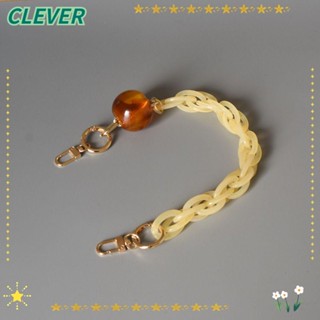 Clever สายโซ่เรซิ่น สีพื้น คละสี สําหรับคล้องกระเป๋าสะพายไหล่ กระเป๋าถือ กระเป๋าเมสเซนเจอร์ DIY