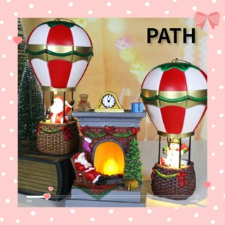 Path ลูกโป่งเรซิ่น รูปสโนว์แมน ซานต้าคลอส สีแดง สําหรับตกแต่งบ้าน