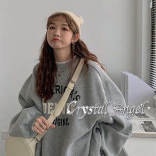 Crystal  เสื้อผ้าผู้ญิง แขนยาว เสื้อฮู้ด คลุมหญิง สไตล์เกาหลี แฟชั่น  สไตล์เกาหลี รุ่นใหม่ ทันสมัย สบาย A98J2IK 36Z230909