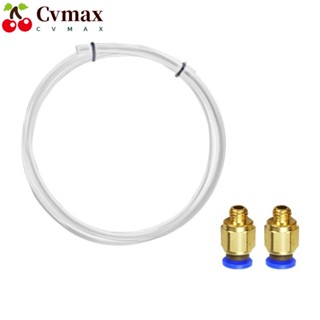 Cvmax ท่อเชื่อมต่อ สีขาว พร้อมฟิตติ้ง PC4-M6 1 เมตร PTFE ท่อเทฟลอนโบเวน อุปกรณ์เสริมเครื่องพิมพ์ เส้นใย 1.75 มม.