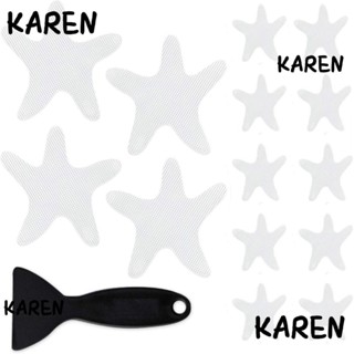 Karen สติกเกอร์ยาง รูปปลาดาว กันลื่น สําหรับติดตกแต่งอ่างอาบน้ํา 24 ชิ้น