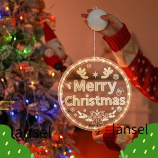 Lansel โคมไฟ Led อะคริลิค ทรงกลม ลาย Merry Christmas 2024 สําหรับตกแต่งต้นคริสต์มาส