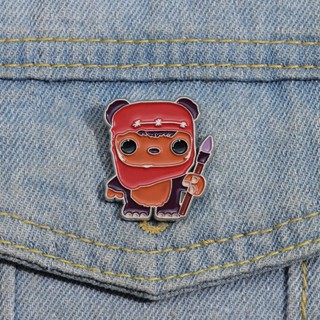 เข็มกลัดโลหะ รูปการ์ตูน Star Wars Ewok Enamel Pin น่ารัก เครื่องประดับ สําหรับห้อยกระเป๋าเป้สะพายหลัง