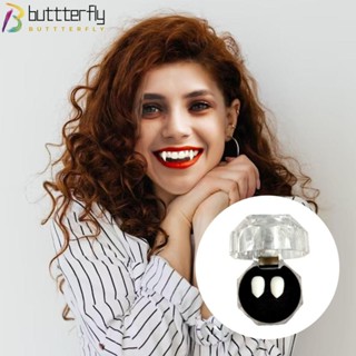 Buttterfly เขี้ยวปลอม พร็อพคอสเพลย์แวมไพร์ ฟัน เขี้ยว น่ากลัว DIY สําหรับตกแต่งปาร์ตี้ฮาโลวีน