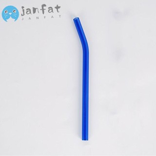 Janfat หลอดดูดน้ํา สีฟ้า 8*200 มม. ใช้ซ้ําได้ 5 ชิ้น