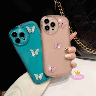 เคสโทรศัพท์มือถือ TPU ใส ป้องกันเลนส์ ลายผีเสื้อ 3D สีมาการอง สําหรับ Redmi Note 12 12S 4G Turbo 12 Pro Speed K60E