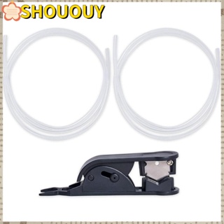 Shououy PTFE ท่อเทฟลอน ยาว 1 เมตร เส้นผ่าศูนย์กลางนอก 2 มม. x 4 มม. คุณภาพสูง พร้อมตัดเส้นใยเทฟลอน 1.75 มม.