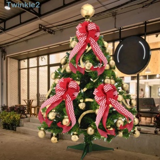 Twinkle พวงมาลัยโบ ประดับโบว์ สีแดง ใช้งานง่าย สําหรับตกแต่งต้นคริสต์มาส