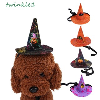 Twinkle1 หมวกเว็บ ลายการ์ตูนฟักทอง แมงมุม แม่มด แบบยืดหยุ่น ปรับได้ สําหรับตกแต่งสัตว์เลี้ยง สุนัข แมว งานเทศกาลผี