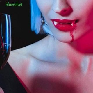 Bluevelvet เขี้ยวเรซิ่นปลอม พร้อมกาว สําหรับตกแต่งปาร์ตี้ฮาโลวีน 1 คู่