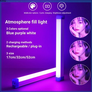 หลอดไฟสีสันสดใส ไฟ RGB 17 ซม./52 ซม. ไฟกลางคืน USB Cyberpunk Tiktok ไฟ LED บรรยากาศ Aube