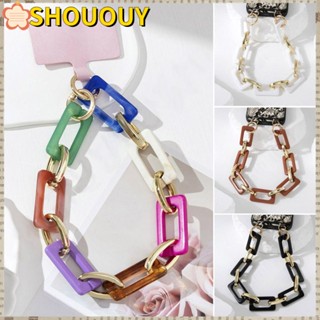 Shououy สายคล้องข้อมืออะคริลิค แบบสั้น ป้องกันการสูญหาย สําหรับโทรศัพท์มือถือ