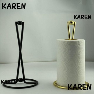 Karen ที่ใส่กระดาษทิชชู่ แนวตั้ง สไตล์นอร์ดิก แนวตั้ง เหล็กอาร์ต สีทอง สําหรับห้องครัว