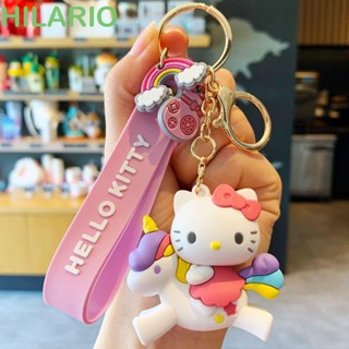 Hilario พวงกุญแจ จี้ตุ๊กตาม้าหมุน Kuromi KT Cat Cinnamoroll 3D น่ารัก สําหรับห้อยกระเป๋า