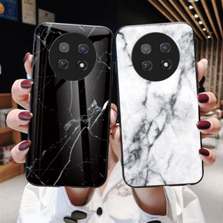 สําหรับ Huawei Nova Y91 เคสโทรศัพท์กระจกนิรภัย Huawei Nova Y91 ขอบ TPU นิ่ม แข็ง กันกระแทก ป้องกันฝาหลัง