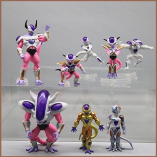 Hqy2 โมเดลฟิกเกอร์ Dragon Ball Frieza สีทอง ของเล่น ของขวัญ สําหรับเด็ก ตกแต่งบ้าน MY2 8 ชิ้น