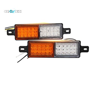 หลอดไฟสัญญาณ 12V 30 LED สําหรับติดกันชนหน้ารถยนต์ รถบรรทุก 2 ชิ้น