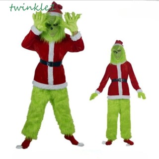 Twinkle1 ถุงมือยาง ลายอนิเมะ The Green Grinch แนวตลก สําหรับปาร์ตี้คริสต์มาส