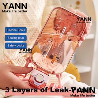 Yann1 ขวดน้ําพลาสติก PC ทรงสี่เหลี่ยม ความจุขนาดใหญ่ 750 มล. สําหรับเล่นกีฬา