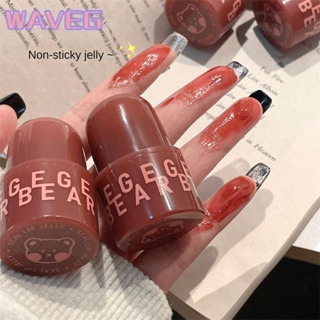 Wave 【ในสต็อก】 Gege Bear Yingrun Seal Lip Frozen Water Light Mirror ลิปสติกติดทนและไม่ง่ายที่จะจางหาย Jelly Toot Lip Glaze