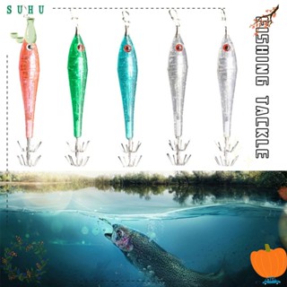 Suhu เหยื่อตกปลาหมึกอิเล็กทรอนิก รูปกุ้ง เรืองแสง 11 ซม. 8 กรัม