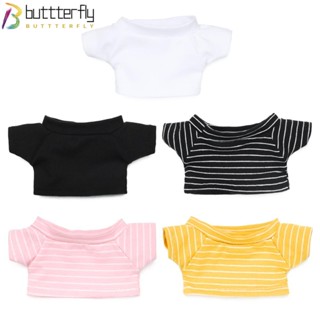 Buttterfly เสื้อยืด ผ้าฝ้าย 20 ซม. อุปกรณ์เสริม สําหรับตกแต่งบ้านตุ๊กตา