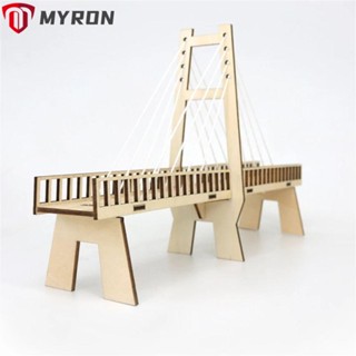 Myron โมเดลสะพานสายเคเบิ้ล DIY สําหรับเด็ก ทดลองวิทยาศาสตร์