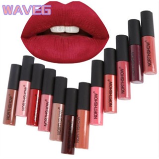 wave 【ในสต็อก】 Northshow Non-stick Cup Matte Lipstick Milk Chocolate Fragrance Lip Gloss