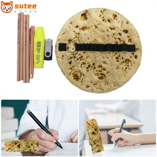 Sutee Tortilla กระเป๋าดินสอ แบบม้วน สไตล์สร้างสรรค์ สําหรับใส่เครื่องเขียน