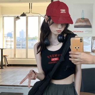 L.A Shop ​พร้อมส่ง เสื้อกล้ามครอปยืดสบาย มีฟองน้ำ "FY1976" -H