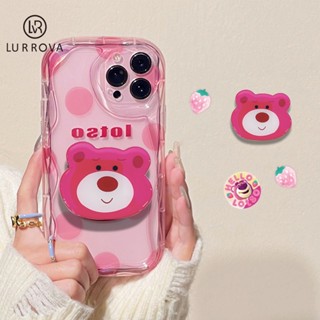 Redmi A1 Redmi A2 Redmi 9A Redmi 9C Redmi 9T Redmi 10 Redmi 10C Note 9S Note 11S 4G Note 9 Pro 4G Redmi 11 Prime 5G เคสโทรศัพท์ซิลิโคนหมีสตรอเบอร์รี่ทรงกลมน่ารัก