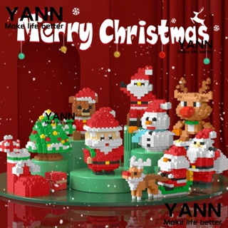 Yann1 โมเดลฟิกเกอร์พลาสติก รูปการ์ตูนสโนว์แมน ซานตาคลอส กวางเอลก์ ขนาดเล็ก สําหรับตกแต่งคริสต์มาส ในร่ม