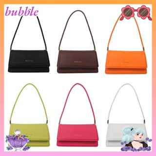 Bubble กระเป๋าสะพายไหล่ ใต้วงแขน หนัง PU สีพื้น สไตล์คลาสสิก สําหรับผู้หญิง