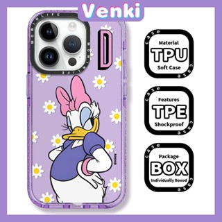  VENKI - เข้ากันได้สำหรับ เคสไอโฟน เคสไอโฟน11 เคส iphone 11 Soft Case เคสใสหนากันกระแทกกรอบป้องกันกล้องขอบสีม่วงน่ารักการ์ตูนเป็ดเข้ากันได้กับ iPhone 13 12 11 PRO MAX XR XS 7 8