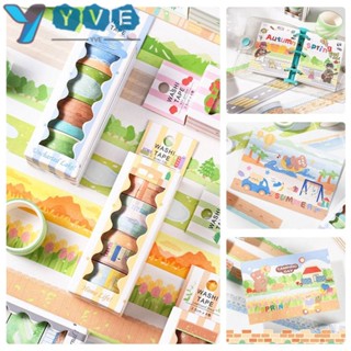 Yve เทปสติกเกอร์ 4 ม้วน สําหรับตกแต่งภูมิทัศน์ DIY